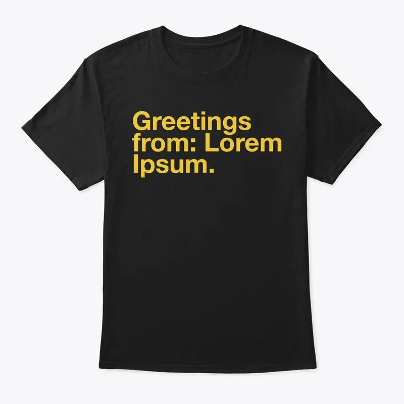 Greetings from: Lorem Ipsum