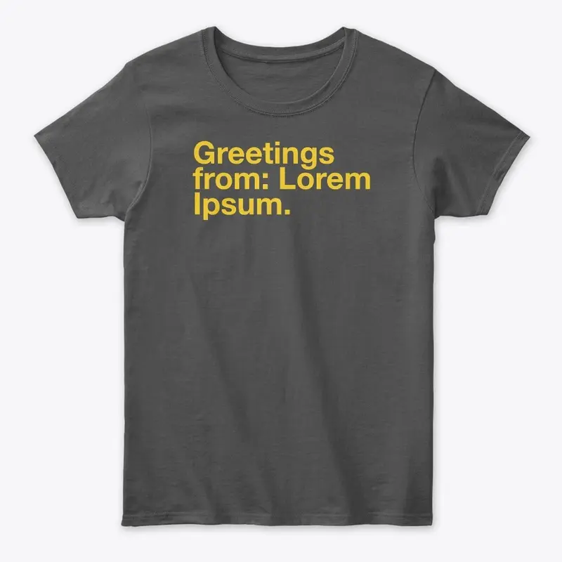 Greetings from: Lorem Ipsum