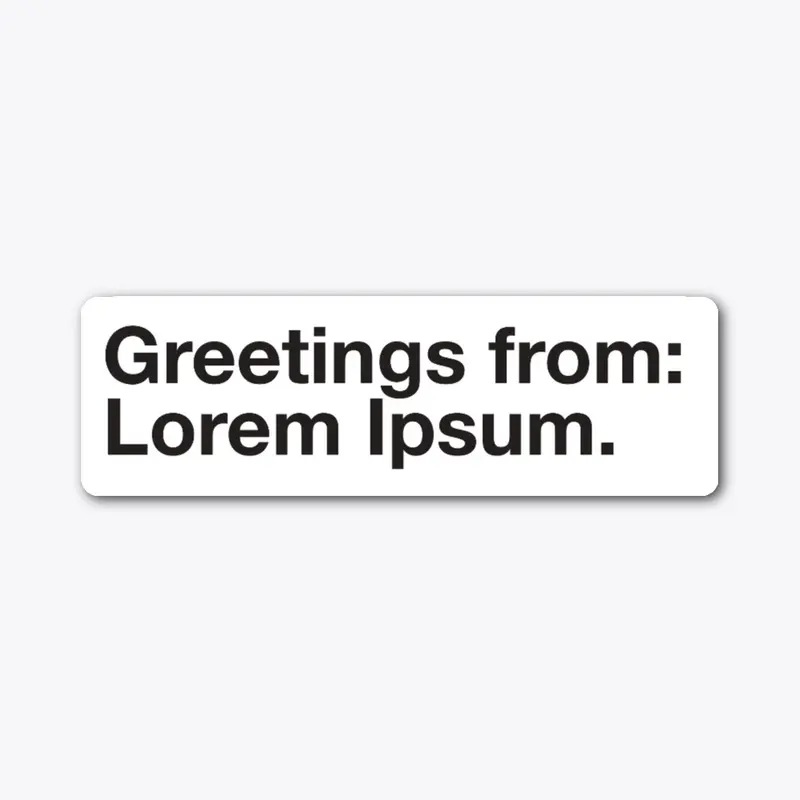 Greetings from Lorem Ipsum